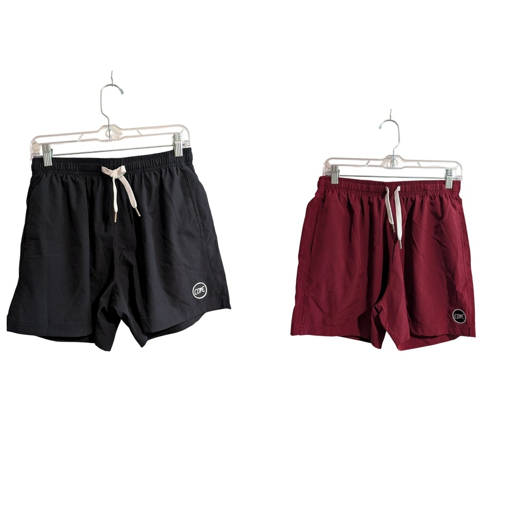 Cove USA Athletic Shorts Mens 32 Black Burgundy Performance Drawstring Bundle